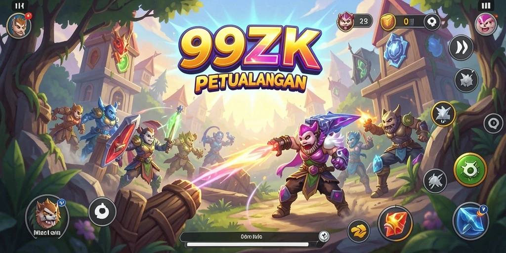 Tampilan gameplay seru dari 99ZK dengan berbagai level yang menantang.