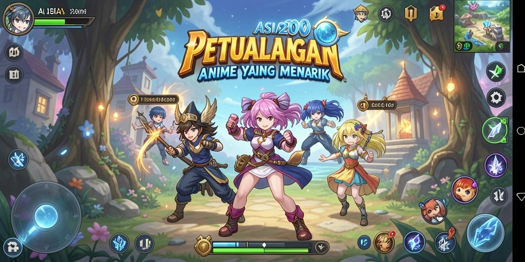 Gameplay seru di dunia penuh karakter anime.