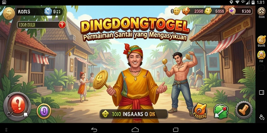 Tampilan gameplay DINGDONGTOGEL yang menyenangkan dan mudah dipahami.