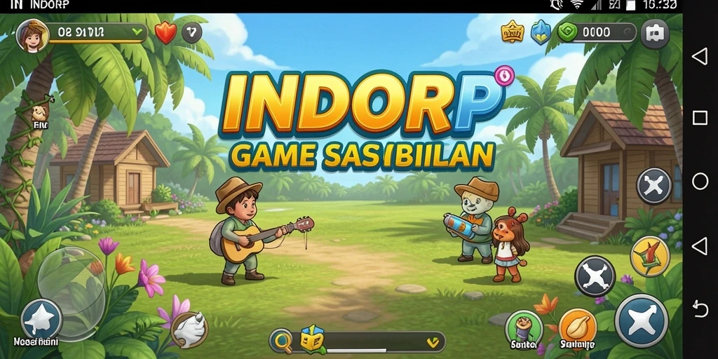 Tampilan gameplay INDORP yang ceria dan mengasyikkan.