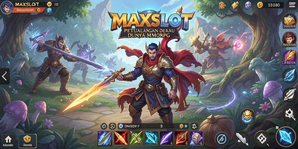 Tampilan gameplay menakjubkan dari MAXSLOT dalam MMORPG.