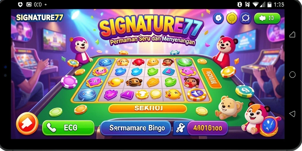 Tampilan gameplay menarik dari SIGNATURE77 dengan suasana Bingo yang seru.
