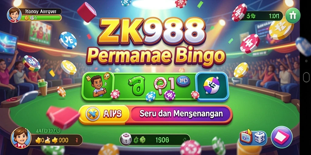 Screenshot permainan Bingo yang penuh warna dan seru.